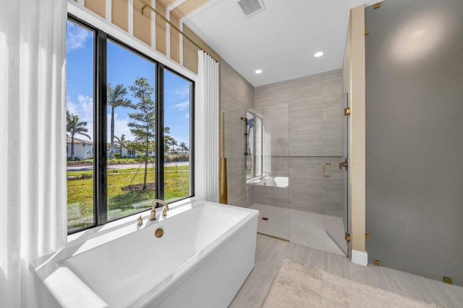Furnished interior in a model home at Aqua in Bradenton (Image 176).