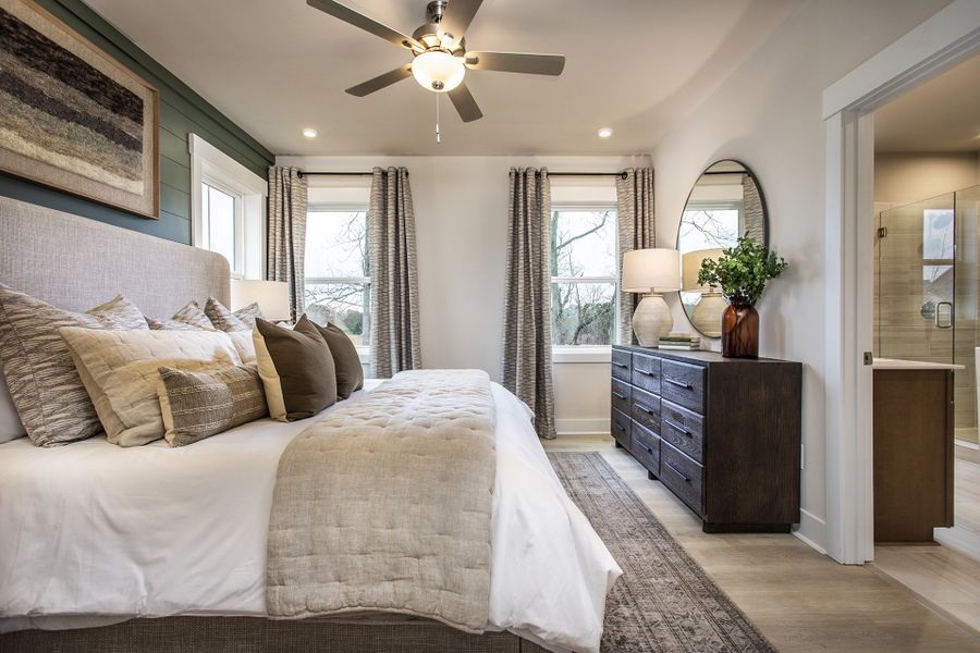 Furnished interior in a model home at Towne Village at Suwanee Dam in Sugar Hill (Image 6).
