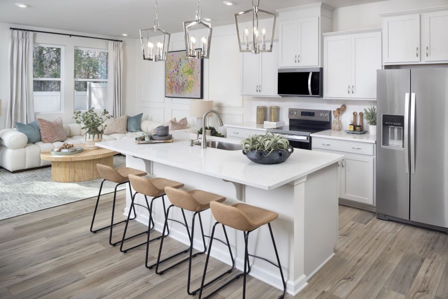 Furnished interior in a model home at Arbor Chase in Clover (Image 4).
