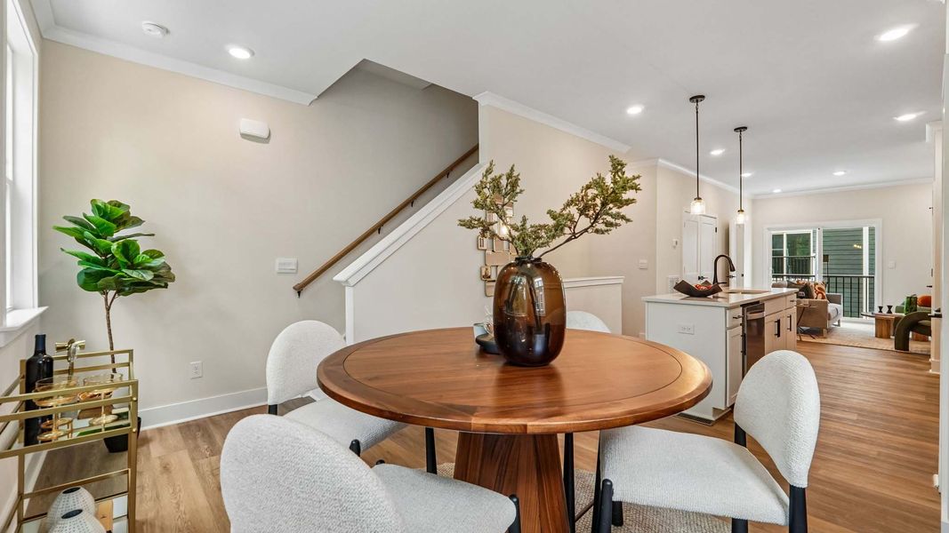 Furnished interior in a model home at Kingman Townhomes in Charlotte (Image 7).