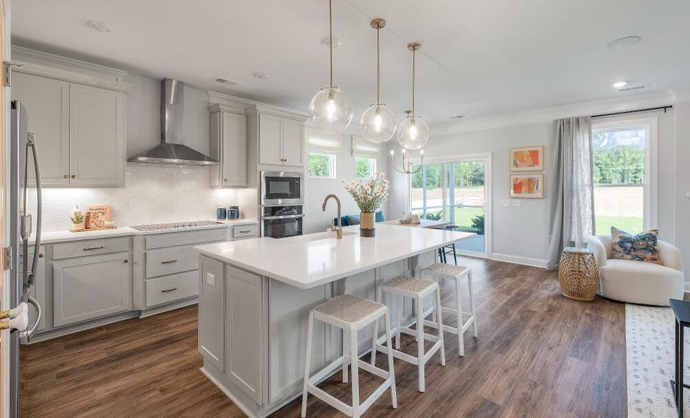 Furnished interior in a model home at Kilburne Village in Greensboro (Image 20).