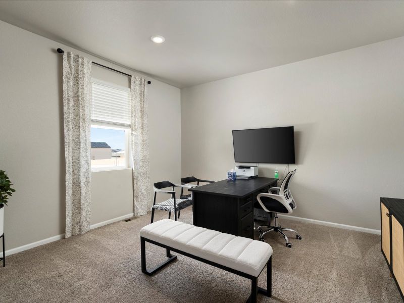 Furnished interior in a model home at Hidden Valley Farm in Severance (Image 15).
