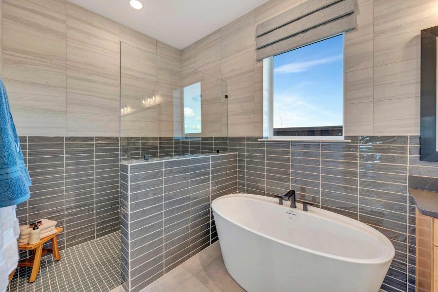 Furnished interior in a model home at Meridiana 55' Homesites in Manvel (Image 26).