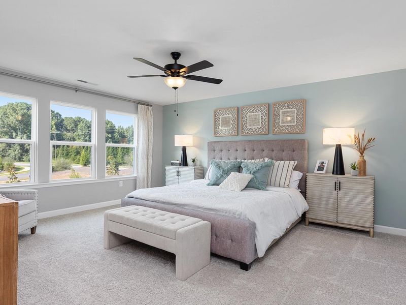 Furnished interior in a model home at Woodland Crossing in Zebulon (Image 4). Furnished interior in a model home at Woodland Crossing in Zebulon (Image 4).