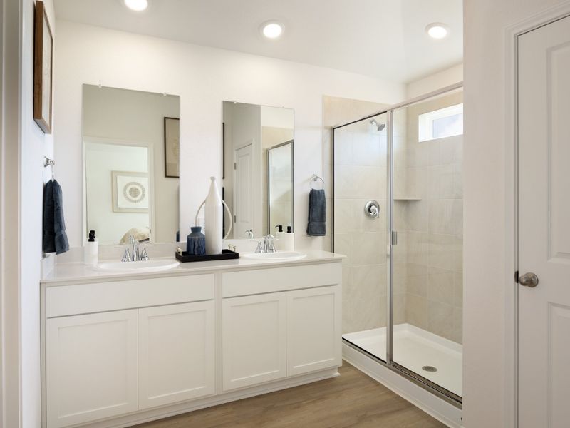 Furnished interior in a model home at Creekfall in Burnet (Image 20). Furnished interior in a model home at Creekfall in Burnet (Image 20).