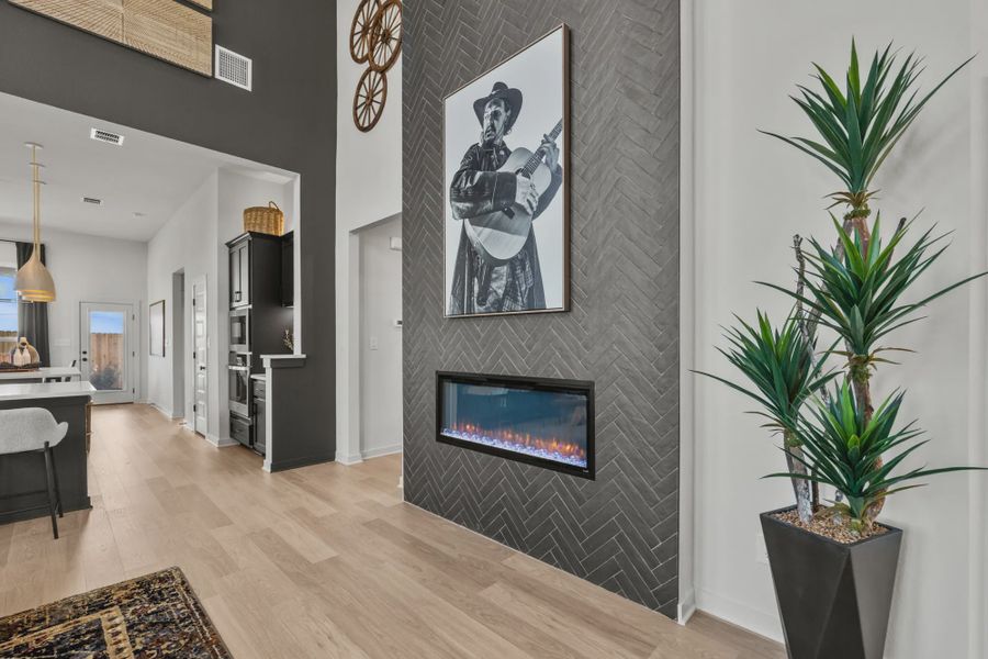 Furnished interior in a model home at Confluence in Marion (Image 8).