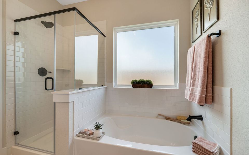 Furnished interior in a model home at Harvest Pointe in Needville (Image 20).