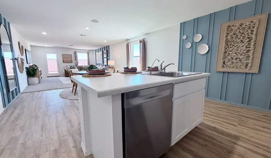 Furnished interior in a model home at Red Rock Village in Red Rock (Image 23).