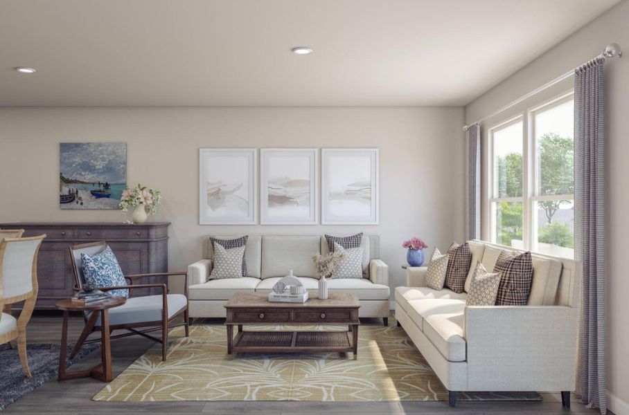 Furnished interior in a model home at Cedar Creek on Maple in Abilene (Image 6).