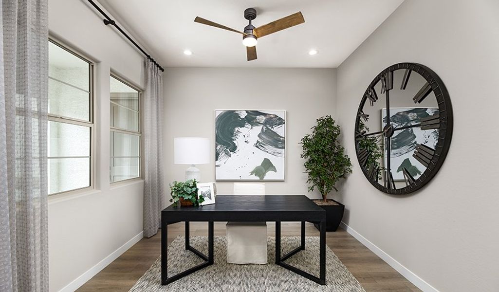 Furnished interior in a model home at Sanctuary at Sycamore Canyon in Vail (Image 5).