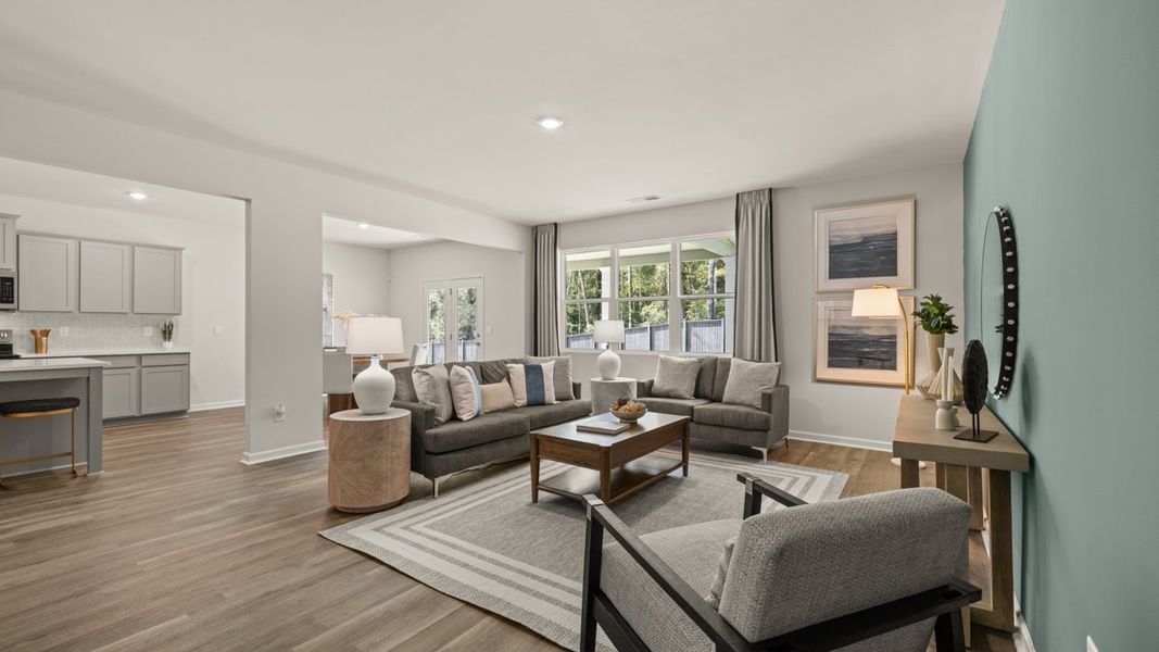 Furnished interior in a model home at Jackson Landing in Jefferson (Image 17).