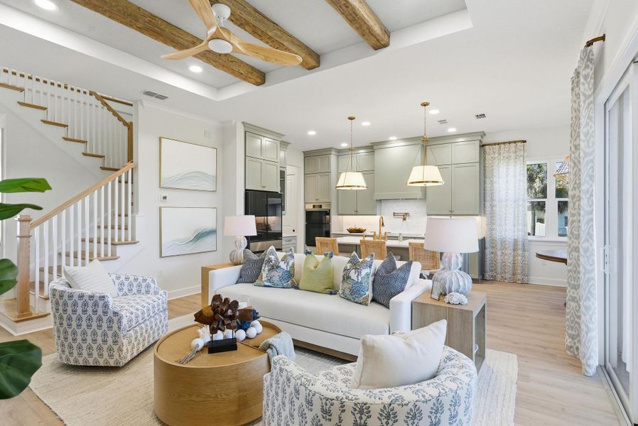 Furnished interior in a model home at Beachview Cove in Ormond Beach (Image 34).