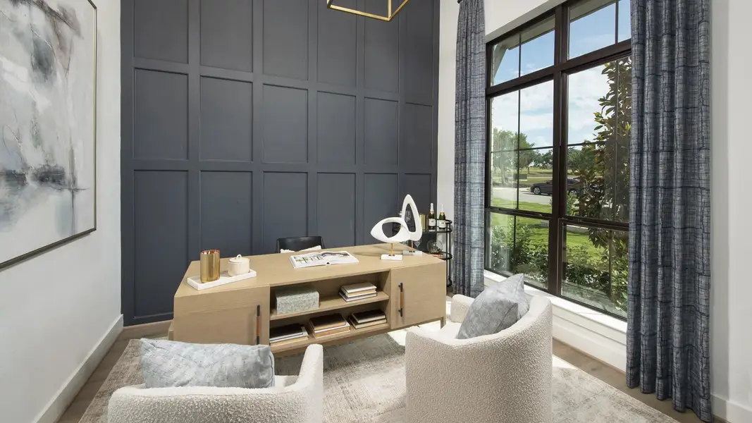 Furnished interior in a model home at Parten 75'/85' in Austin (Image 8).