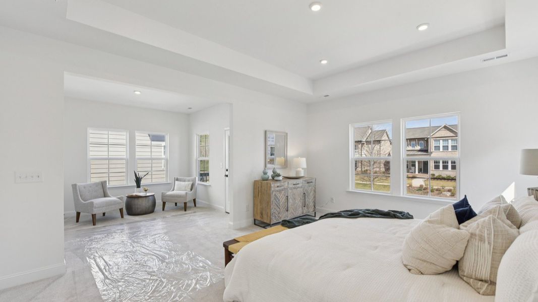 The Brentwood at River District in Charlotte NC by DRB Homes - Primary Bedroom & Sitting Area