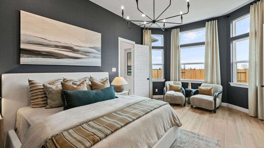 Furnished interior in a model home at Aldeana in Bonney (Image 24).