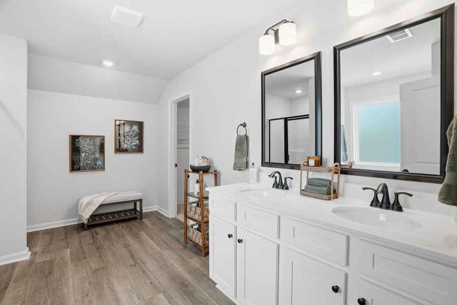 Furnished interior in a model home at Broadway Lake in Anderson (Image 37).