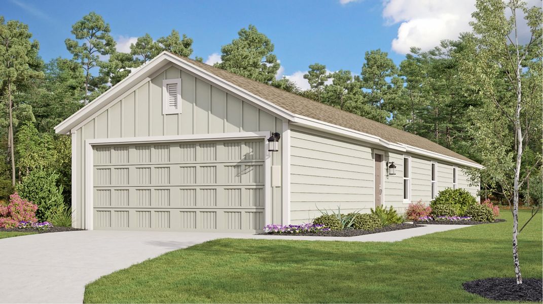 Front exterior of a home in the Southton Meadows: Crestmore Collection community, located in San Antonio, TX (Image 4).