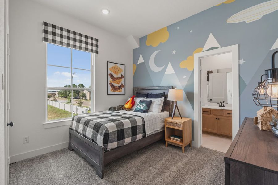 Furnished interior in a model home at Park Hill in Stafford (Image 21).