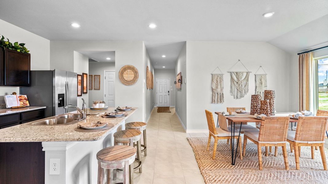 Furnished interior in a model home at The Cottages in Corpus Christi (Image 16).