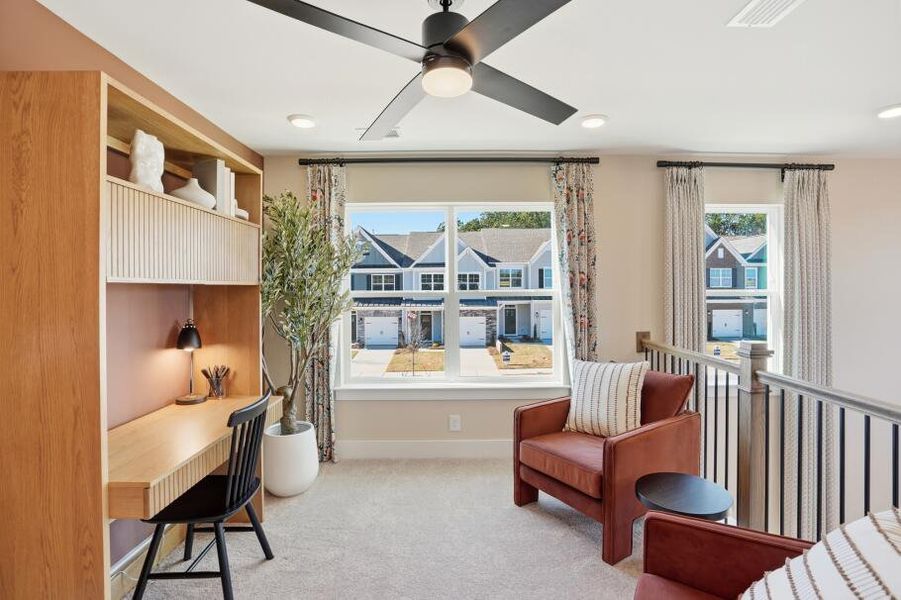 Furnished interior in a model home at Blythe Mill Townhomes in Waxhaw (Image 30). Furnished interior in a model home at Blythe Mill Townhomes in Waxhaw (Image 30).