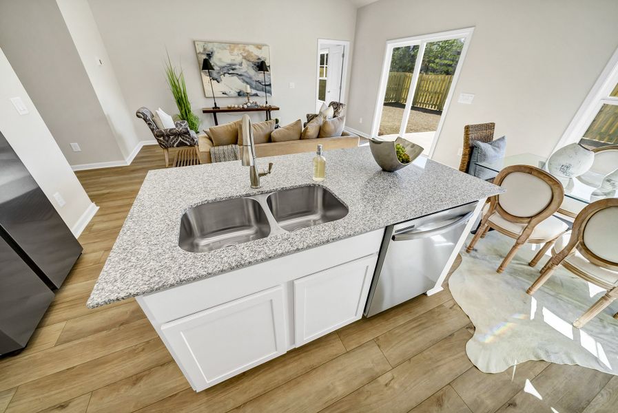 Furnished interior in a model home at Portrait Hills in Aiken (Image 67).