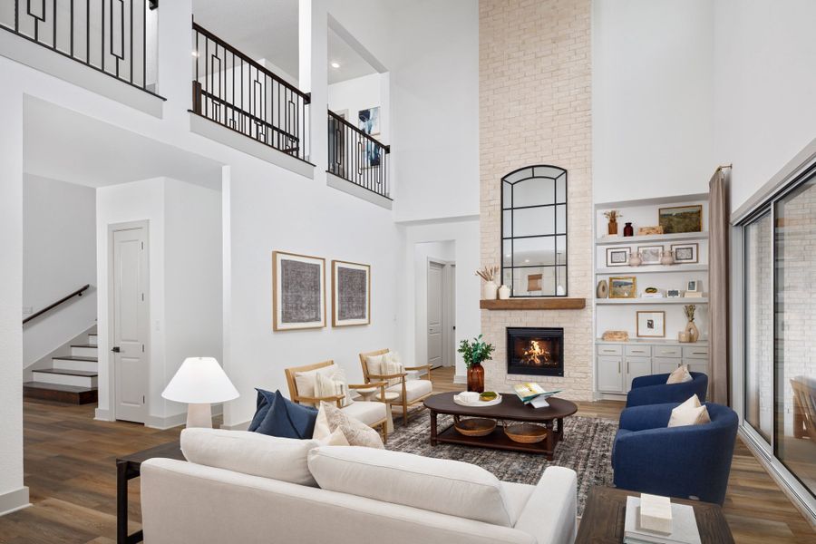 Furnished interior in a model home at Palmera Ridge in Leander (Image 12).