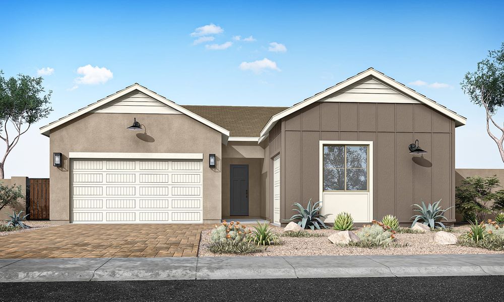 Front exterior of a home in the Molino at Soleo community, located in San Tan Valley, AZ (Image 6).