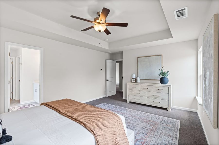 Furnished interior in a model home at Carter Grove in Cartersville (Image 19).