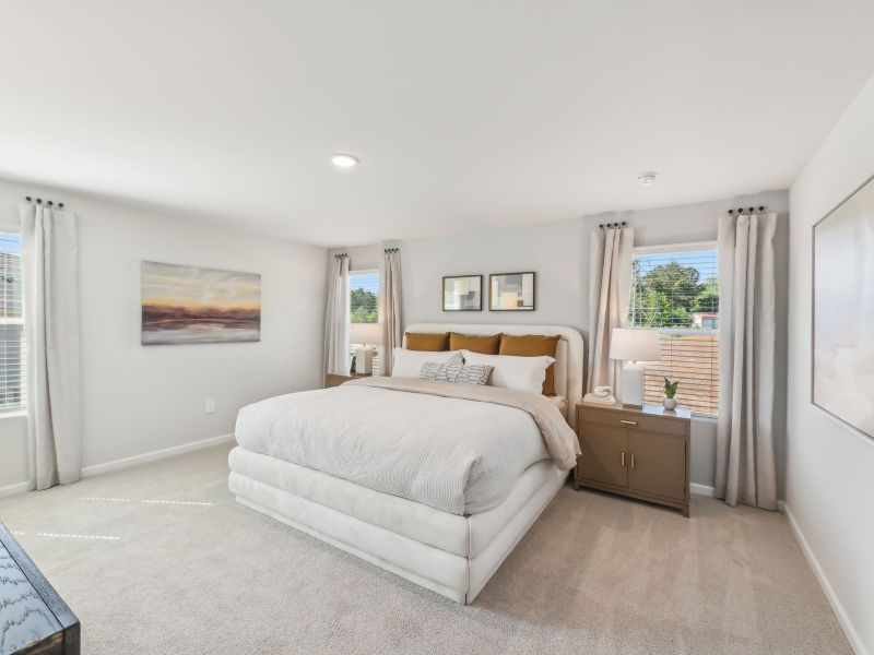 Furnished interior in a model home at Oakwood Townes in Mebane (Image 15).