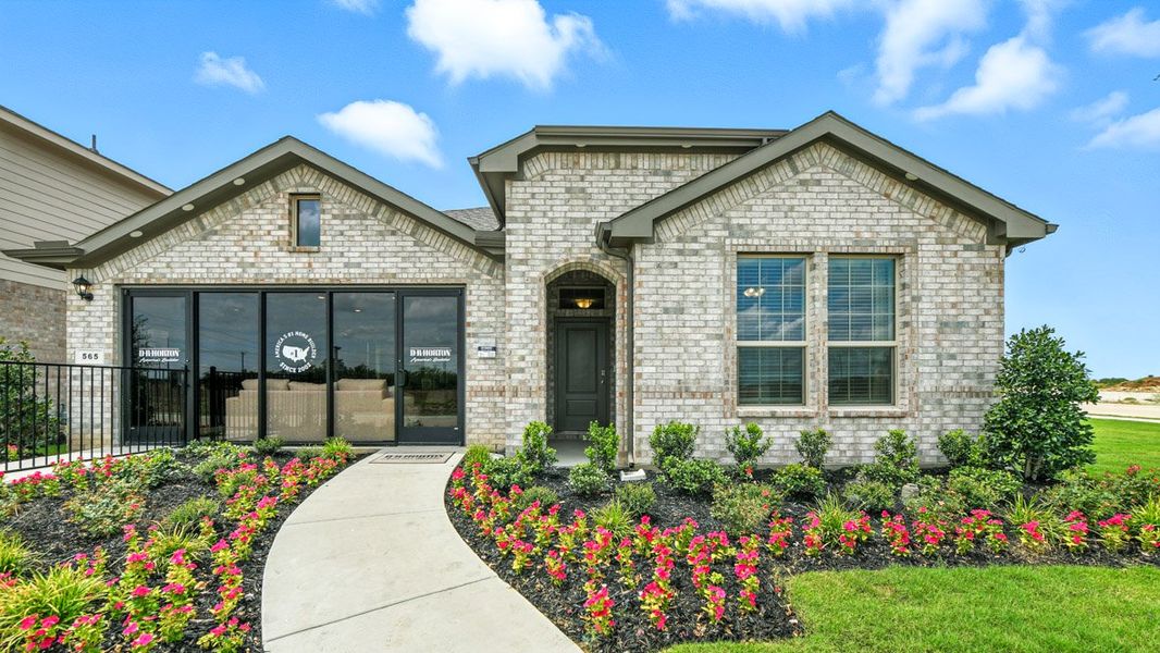 Front exterior of a home in the Monarch at the Meadows community, located in Denton, TX (Image 1). Front exterior of a home in the Monarch at the Meadows community, located in Denton, TX (Image 1).