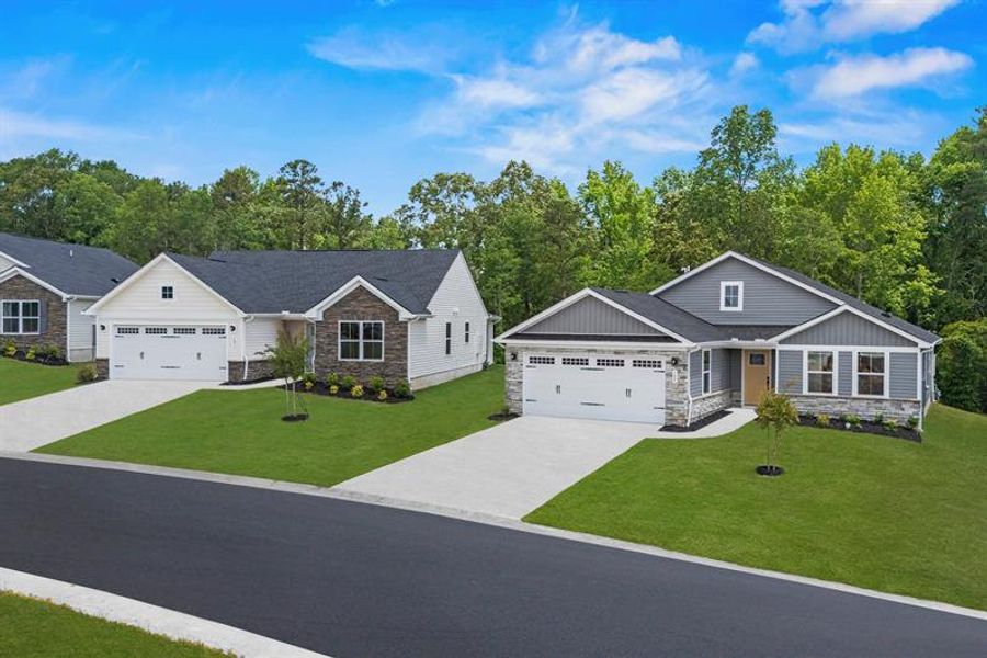 Front exterior of a home in the Garrison Farms community, located in Seneca, SC (Image 2).