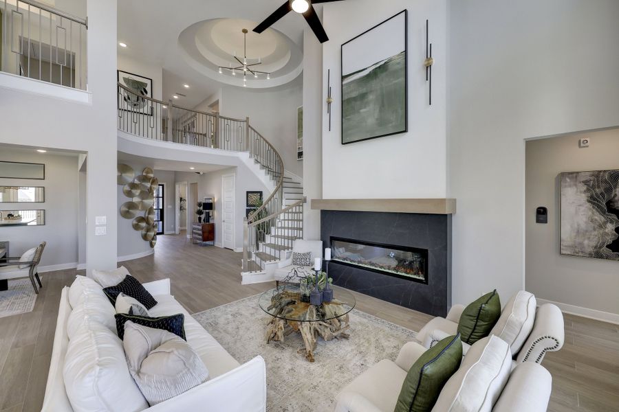 Furnished interior in a model home at Bridgeland 50' (Creekland Village) in Cypress (Image 4). Furnished interior in a model home at Bridgeland 50' (Creekland Village) in Cypress (Image 4).