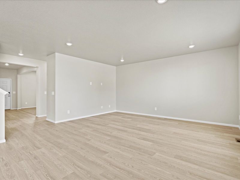 The Evergreen floorplan interior image taken at a Meritage Homes community in Northern Colorado.