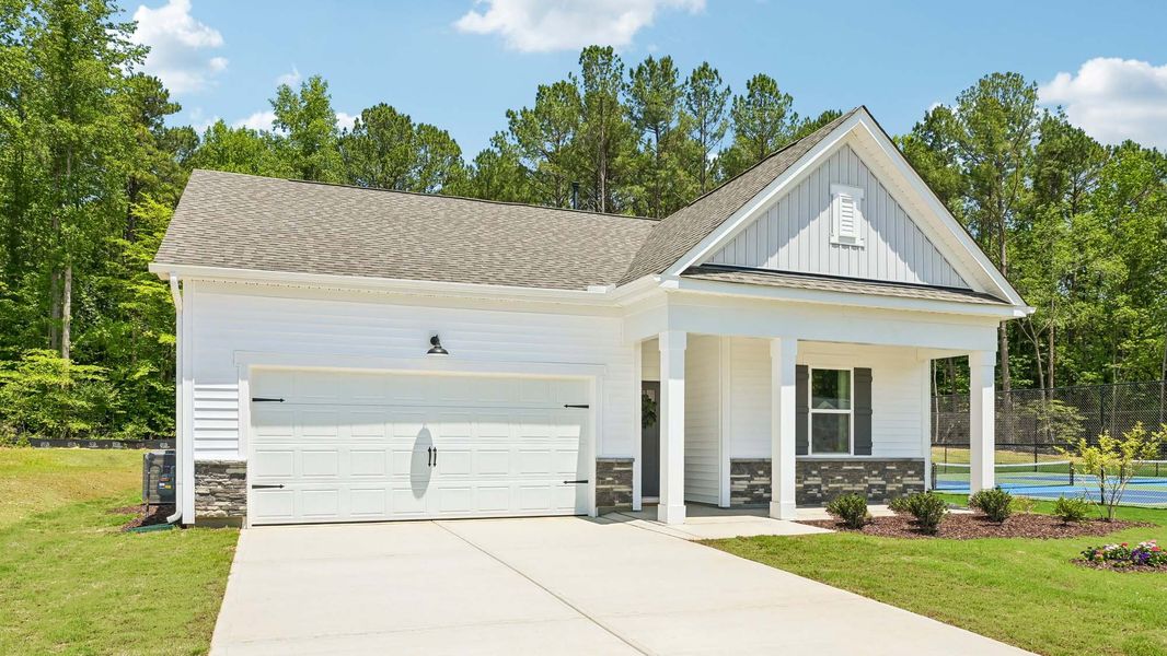 Front exterior of a home in the The Villas at Laurel Oaks community, located in Sanford, NC (Image 4).
