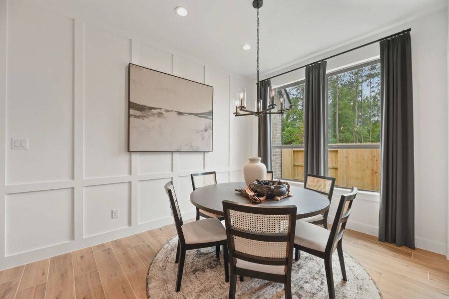 Furnished interior in a model home at Evergreen in Conroe (Image 20).