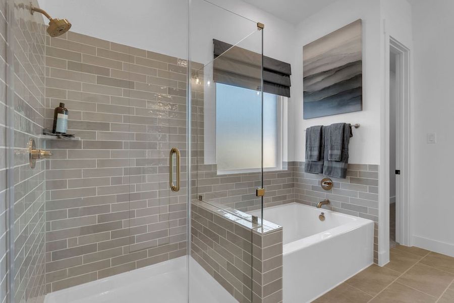 Furnished interior in a model home at Katy Lakes in Katy (Image 25).