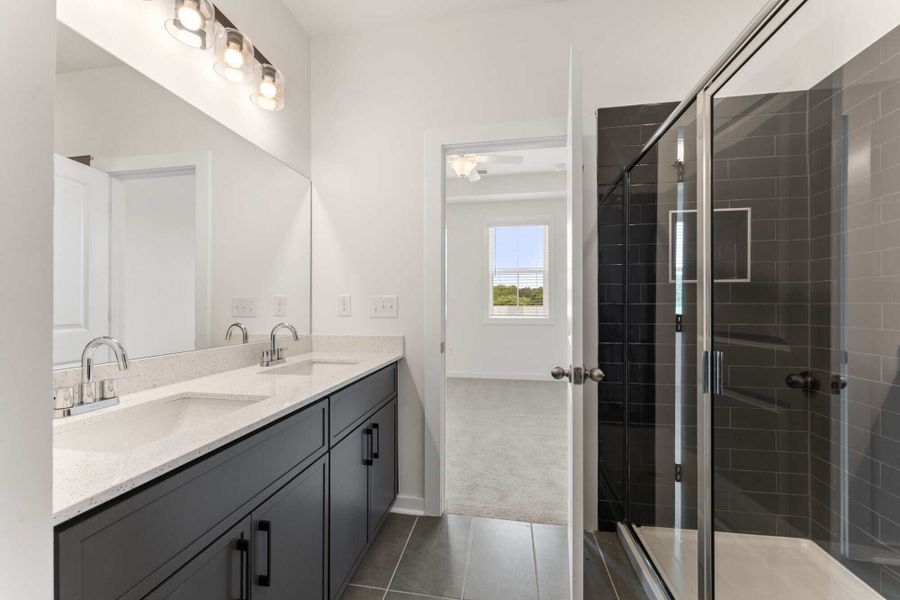 Furnished interior in a model home at Array in Atlanta (Image 25).