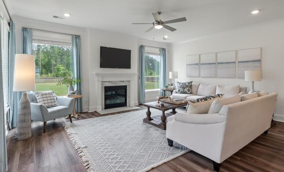 Furnished interior in a model home at The Enclave at French Quarter Creek in Huger (Image 6).