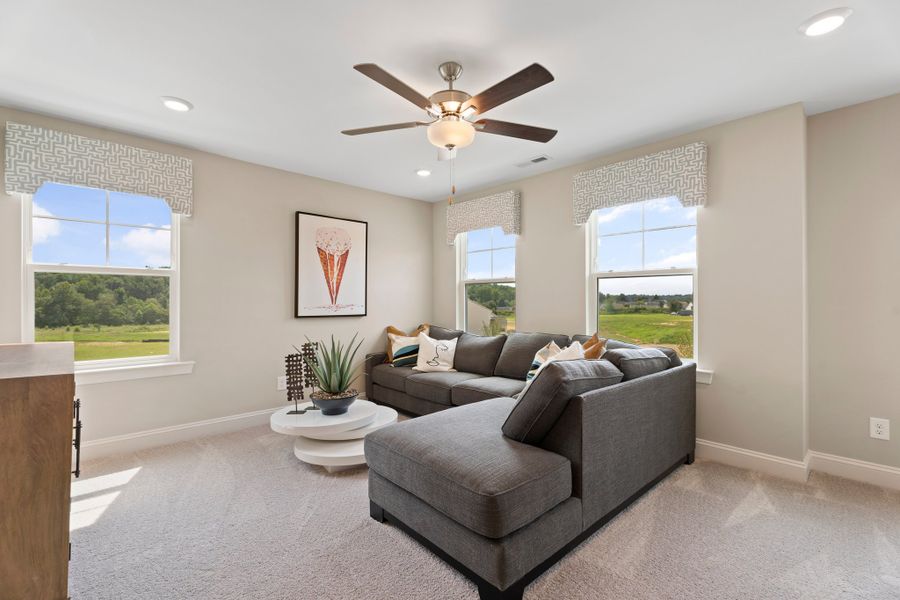 Furnished interior in a model home at Hopewell Garden in Winston-Salem (Image 11).