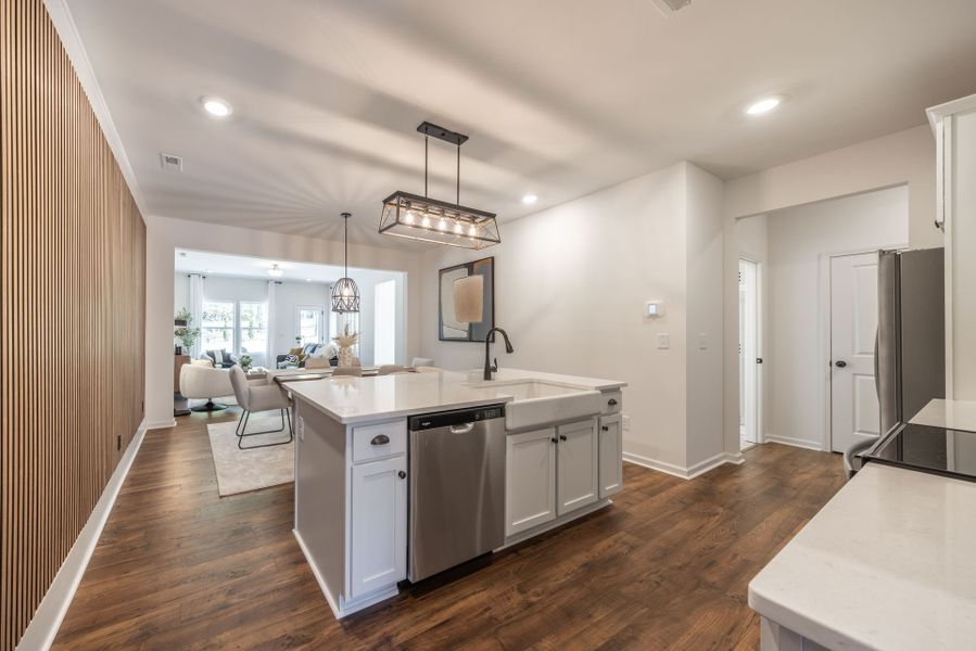 Furnished interior in a model home at Autumn Ridge in High Shoals (Image 7).