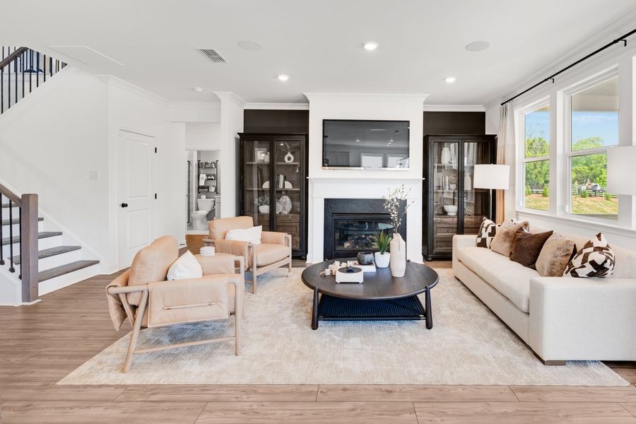 Furnished interior in a model home at Nichols Farm in Dacula (Image 3).