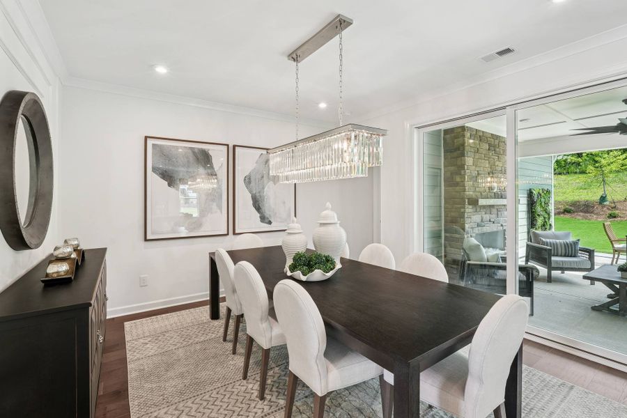 Furnished interior in a model home at The Meadows Collection at Serenity in Fuquay Varina (Image 7).