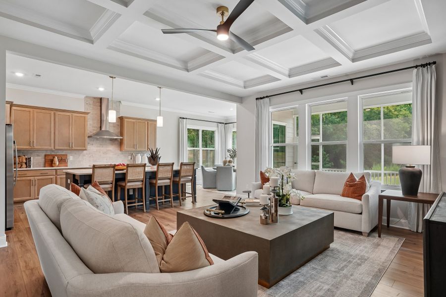 Furnished interior in a model home at Blue Run in Raleigh (Image 43).