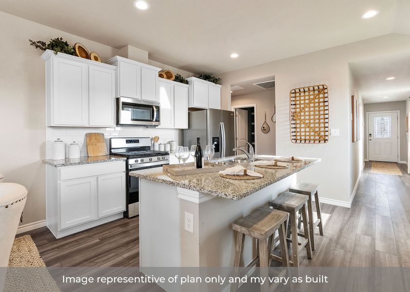 Furnished interior in a model home at Ranch View in Corpus Christi (Image 7).