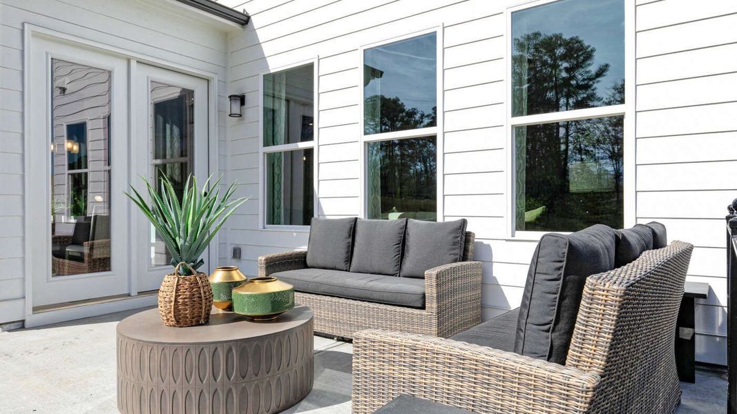 patio with conversational seating