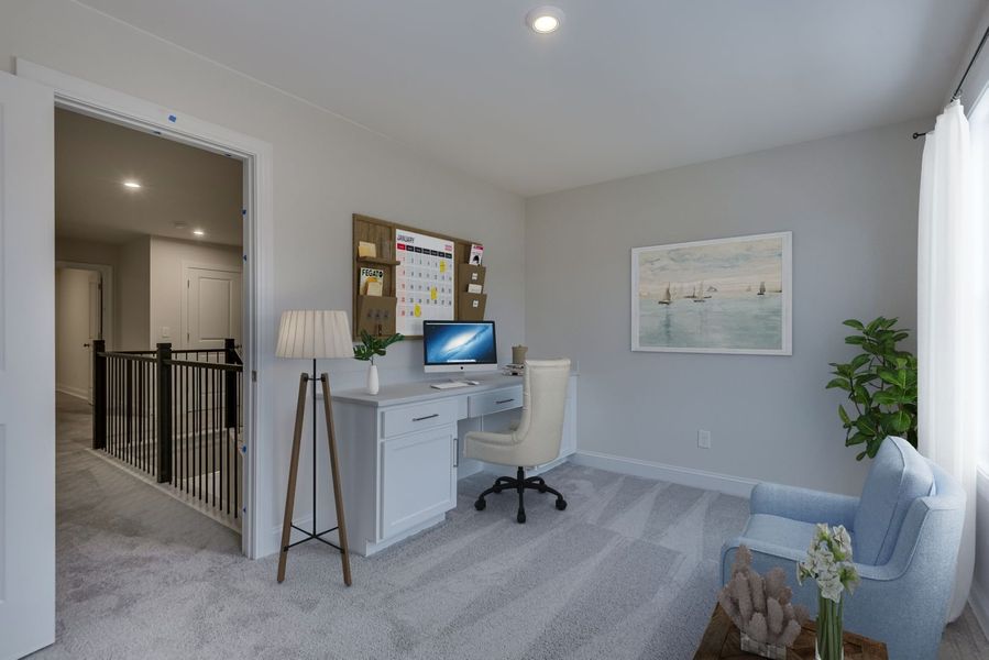 Furnished interior in a model home at Barr Lake in Lexington (Image 6).