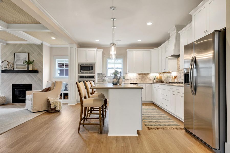 Furnished interior in a model home at Carolina Creek in Hampstead (Image 13).