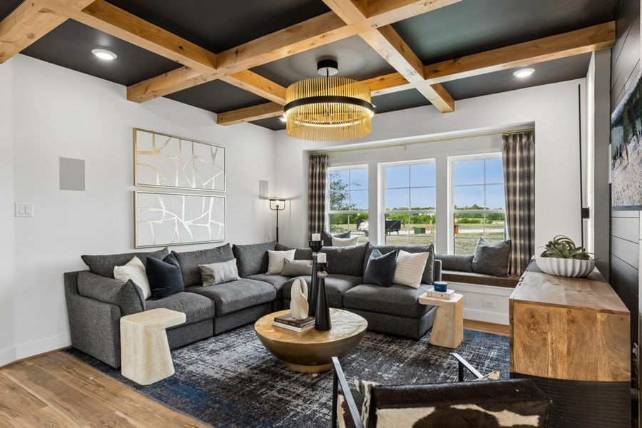 Furnished interior in a model home at Creekside at Elevon in Lavon (Image 13). Furnished interior in a model home at Creekside at Elevon in Lavon (Image 13).