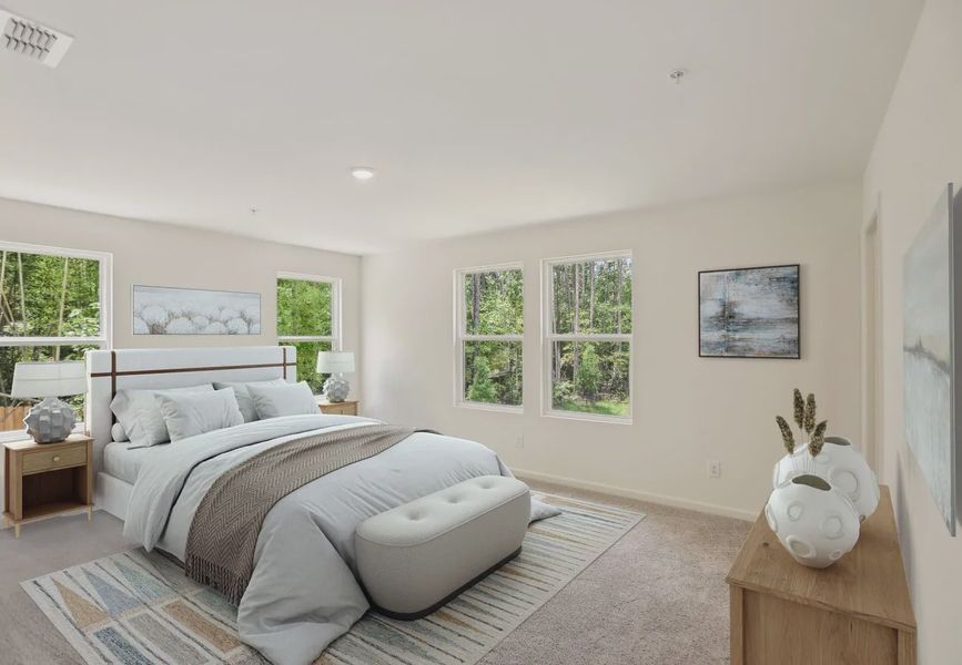 Furnished interior in a model home at Chestnut Grove in Douglasville (Image 10).