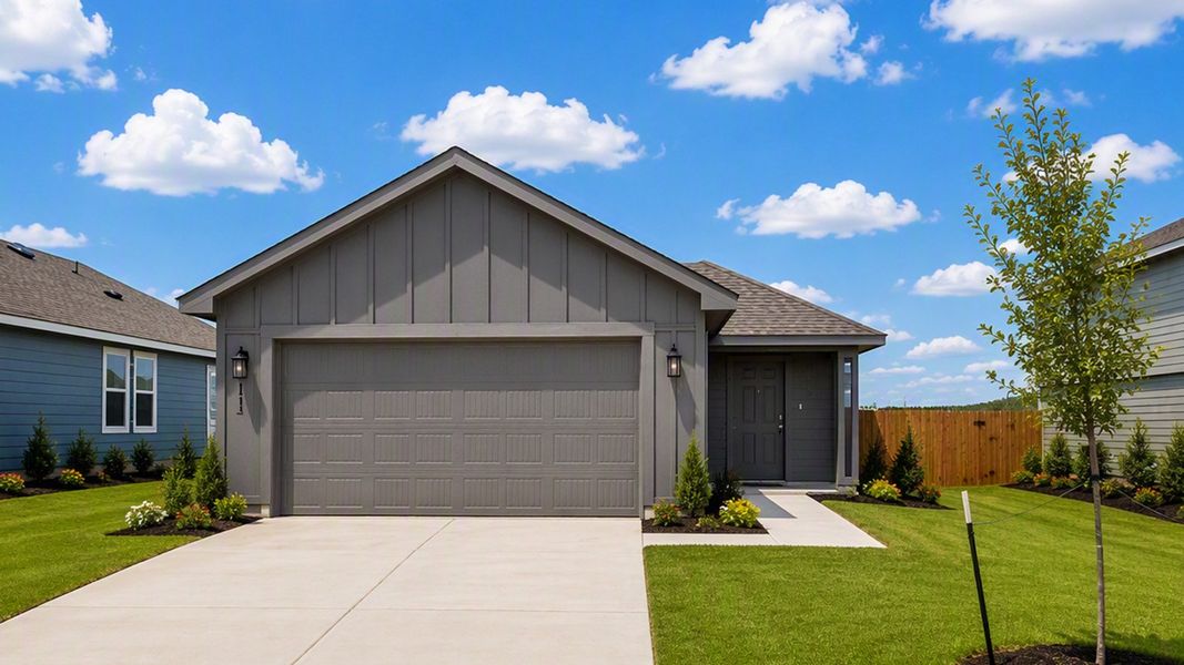 Front exterior of a home in the The Villages at Schwertner Ranch community, located in Jarrell, TX (Image 19). Front exterior of a home in the The Villages at Schwertner Ranch community, located in Jarrell, TX (Image 19).